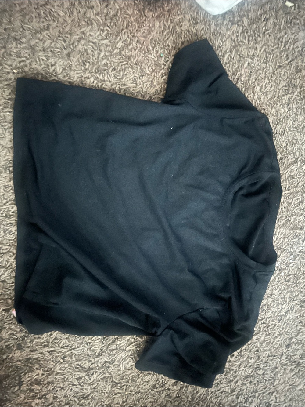 Cropped Black Crewneck Tee